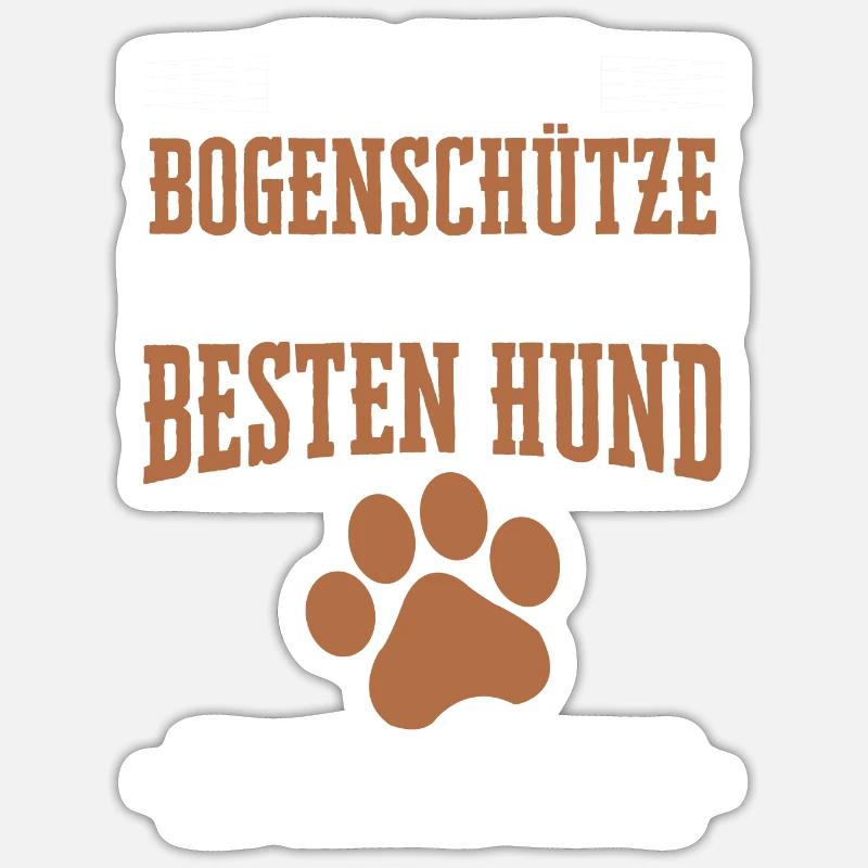 Bogenschießen Bogenschütze Pfeil und Bogen Spruch - Sticker Größe S (10 x 10 cm) - Mattweiß