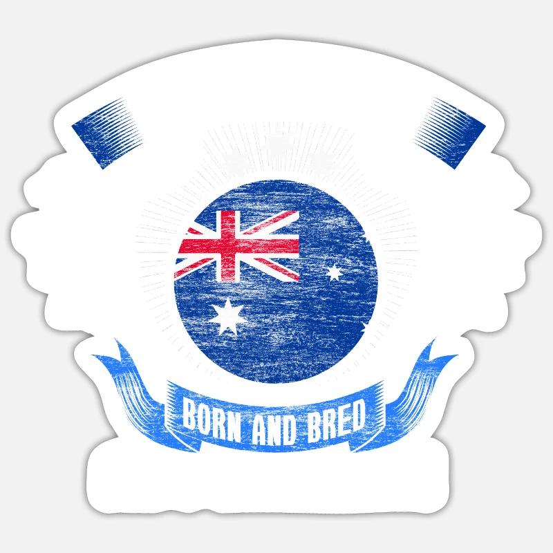 Australien Känguru Kontinent Geschenk - Sticker Größe S (10 x 10 cm) - Mattweiß
