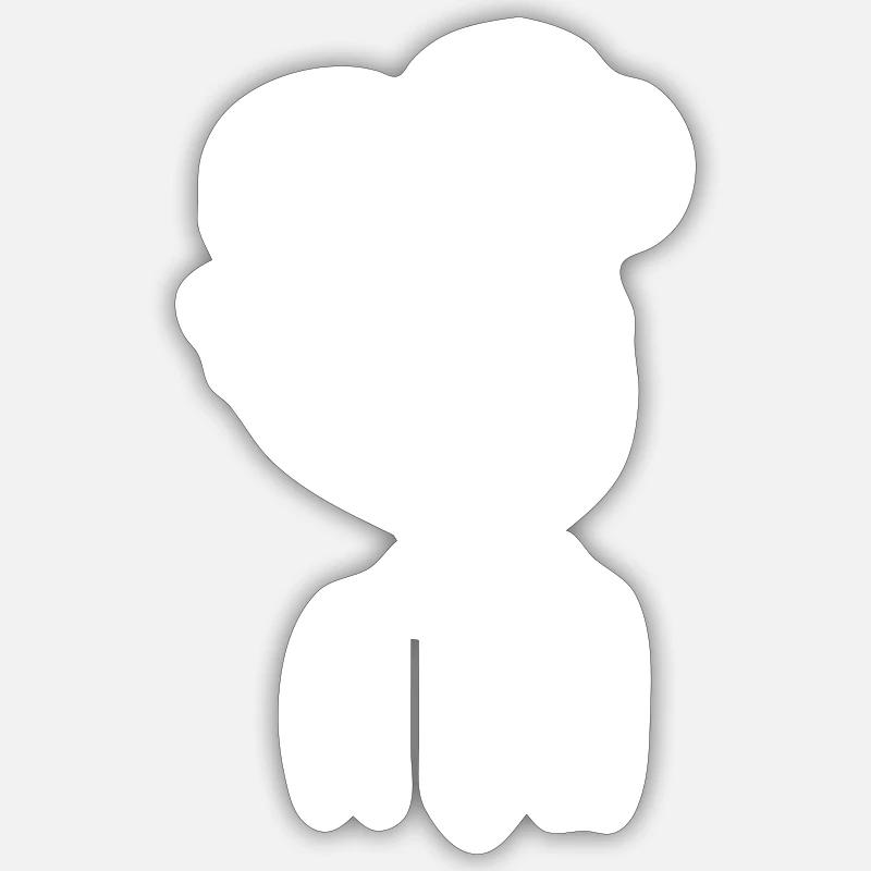 Nerd Freak - Sticker taille S (10 x 10 cm) - blanc mat