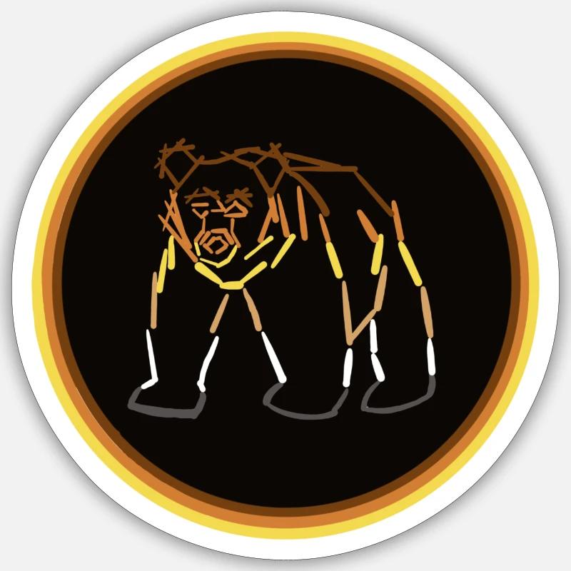 Bear Flagg Sticker Größe S (10 x 10 cm)