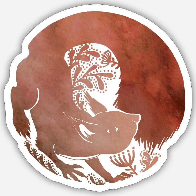 Wiewiórka - Eichhörnchen - Sticker Größe S (10 x 10 cm) - Mattweiß