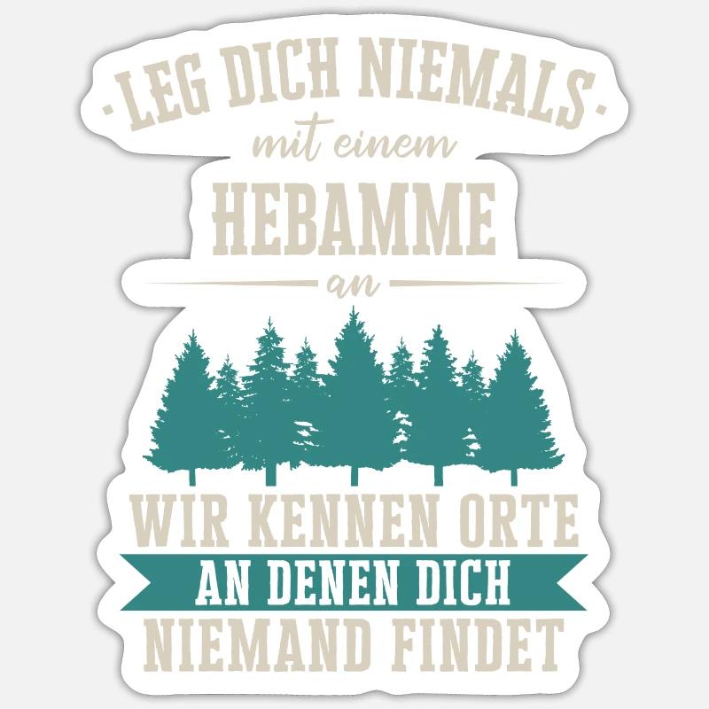 Hebamme Hebammen Entbindungspflegerin Beruf Spruch - Sticker Größe S (10 x 10 cm) - Mattweiß