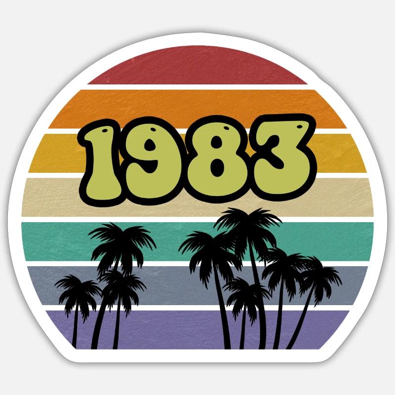 1983 - Sticker taille S (10 x 10 cm) - blanc mat