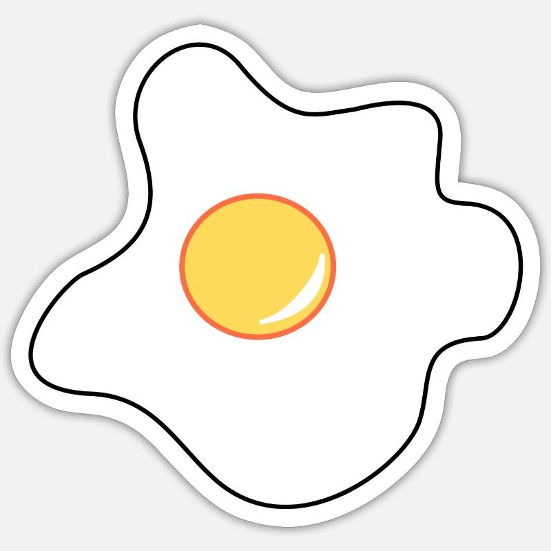 fried egg Sticker size S (10 x 10 cm)
