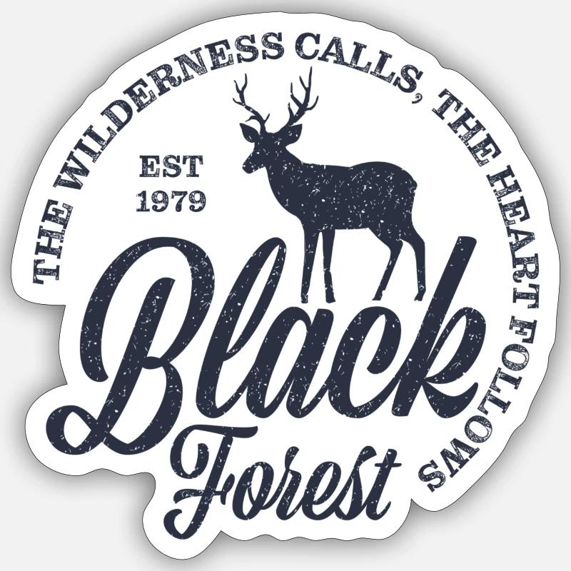 Black Forest - Sticker size S (10 x 10 cm) - white matte
