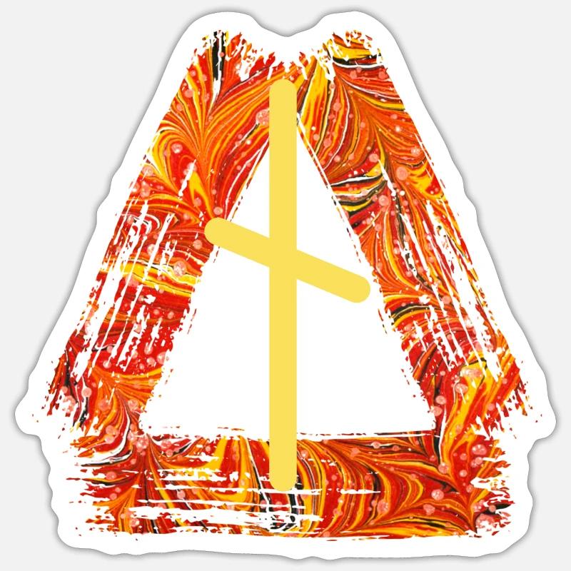 rune nautiz e 98 - Sticker size S (10 x 10 cm) - white matte