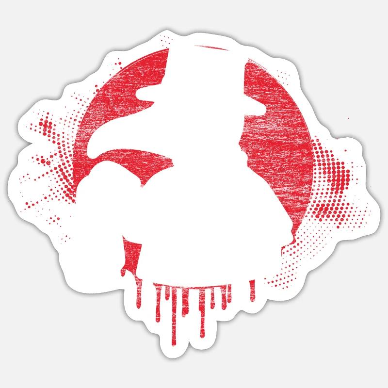 Docteur effrayant Peste - Sticker taille S (10 x 10 cm) - blanc mat