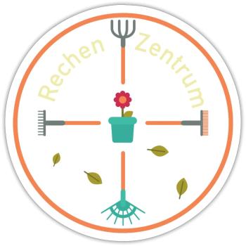 Rechenzentrum Garten Rechen Gärtner Gartenarbeit - Sticker Größe S (10 x 10 cm) - Mattweiß - Vorne