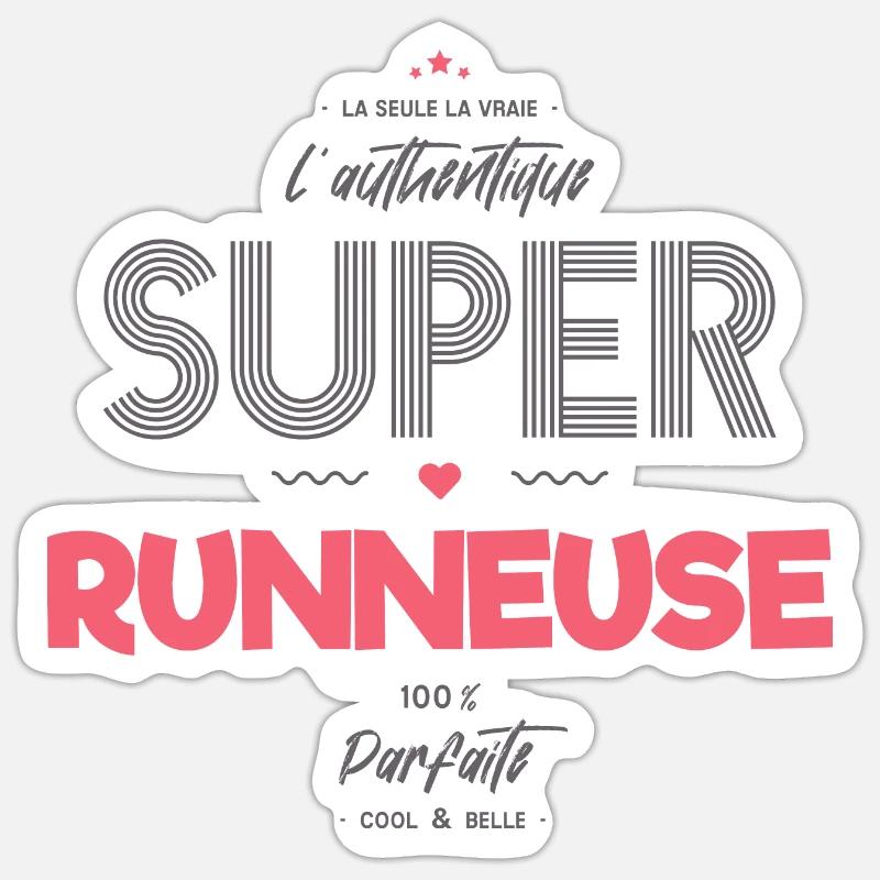 L authentique super runneuse Sticker taille S (10 x 10 cm)