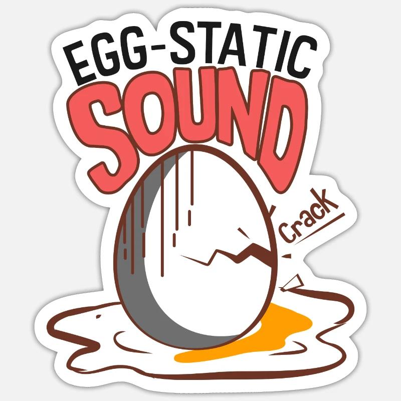 Son Eggstatic - Sticker taille S (10 x 10 cm) - blanc mat