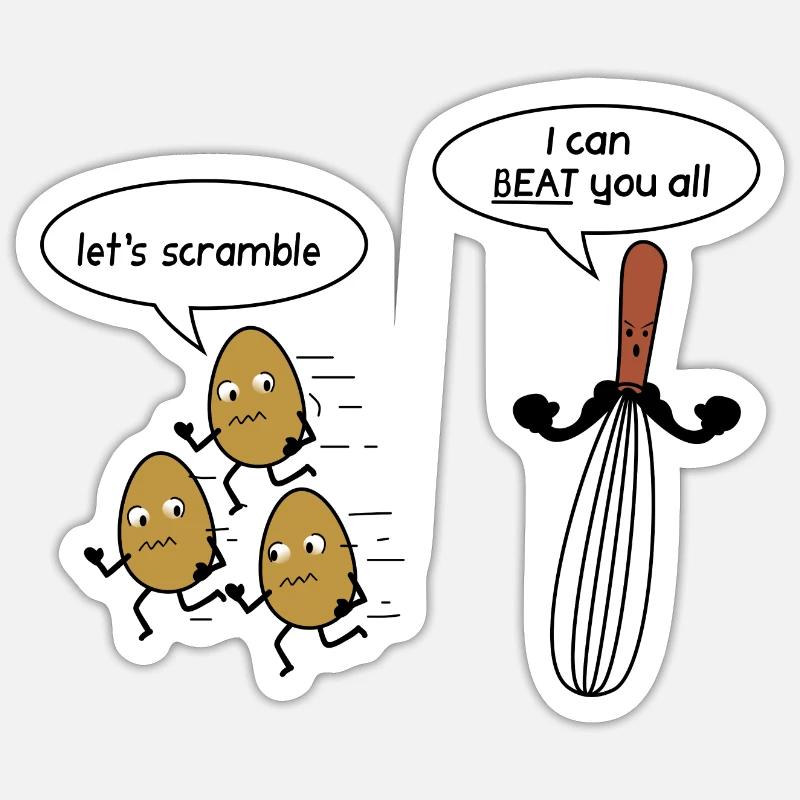 Ei Witz Sticker Größe S (10 x 10 cm)