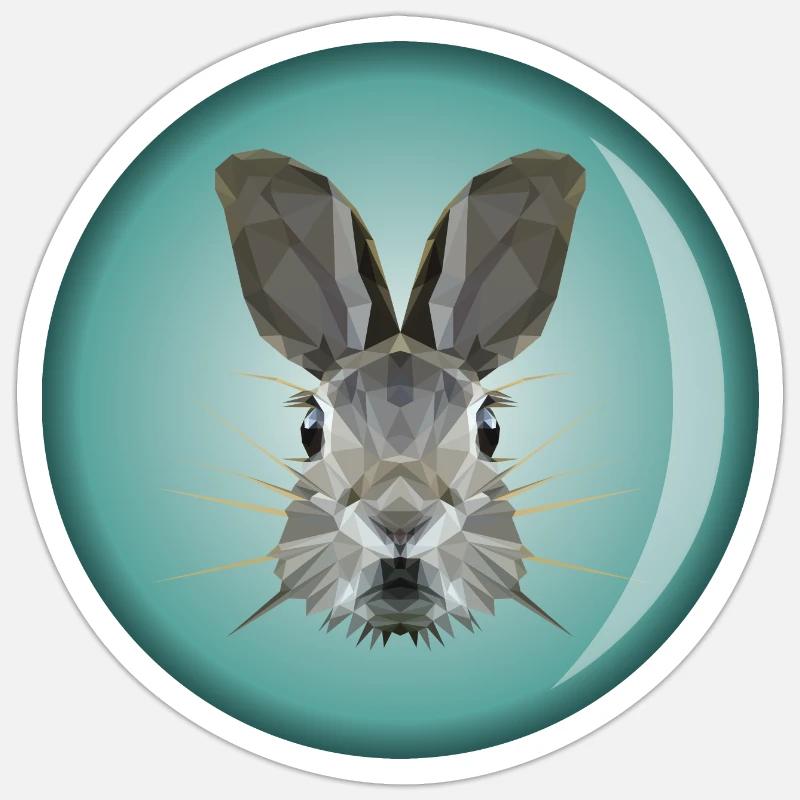 Hasenköpfchen Sticker Größe S (10 x 10 cm)