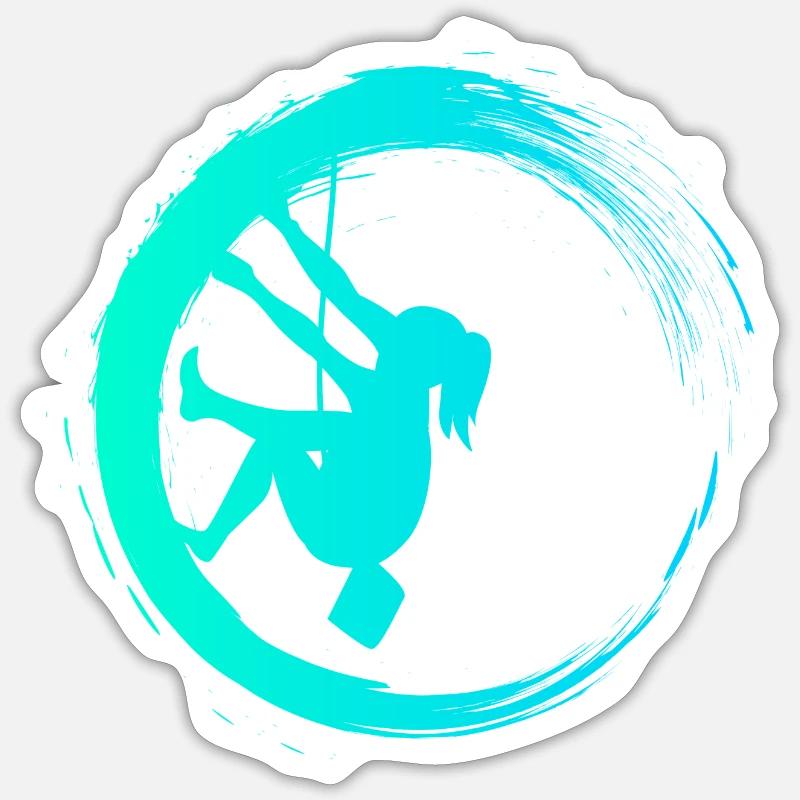 Klettern Bouldern Sticker Größe S (10 x 10 cm)