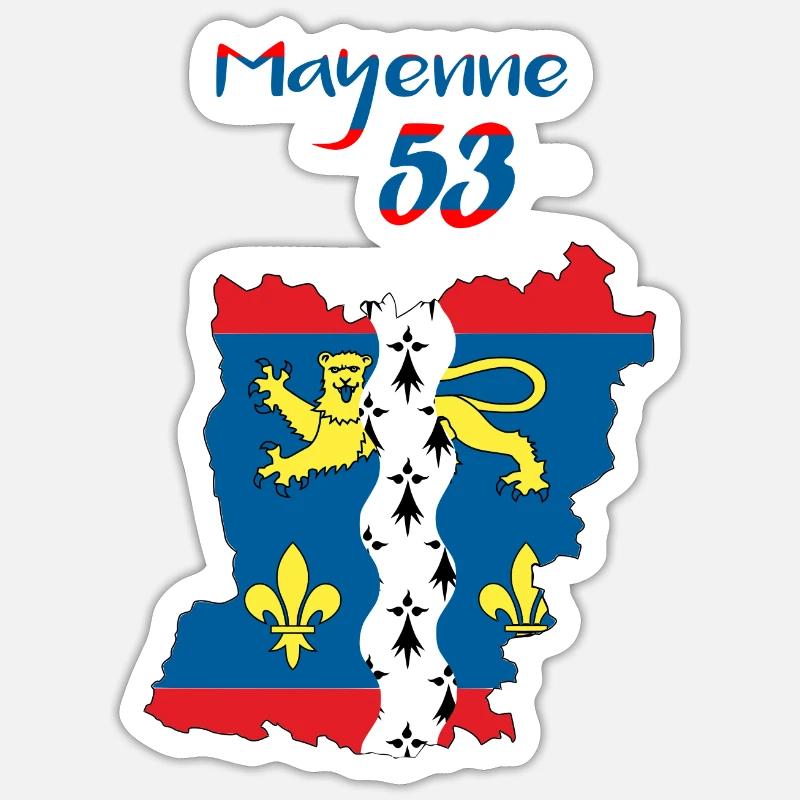 Mayenne Sticker taille S (10 x 10 cm)
