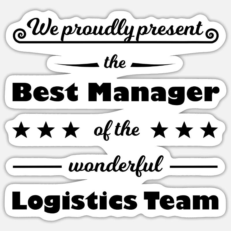 Der beste Logistik Manager - Sticker Größe S (10 x 10 cm) - Mattweiß