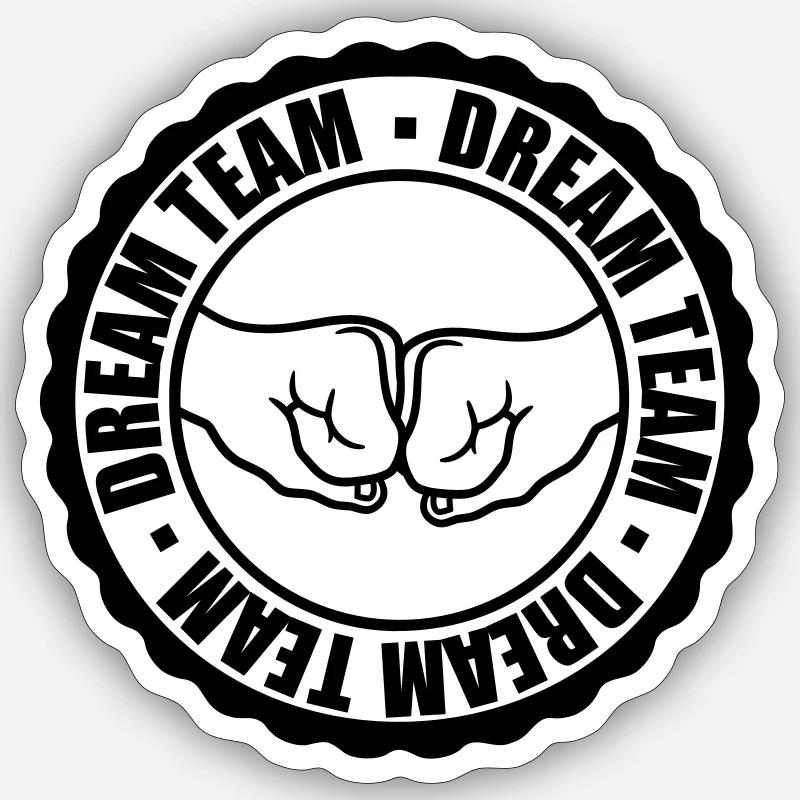 Dream Team Stamps - Sticker size S (10 x 10 cm) - white matte