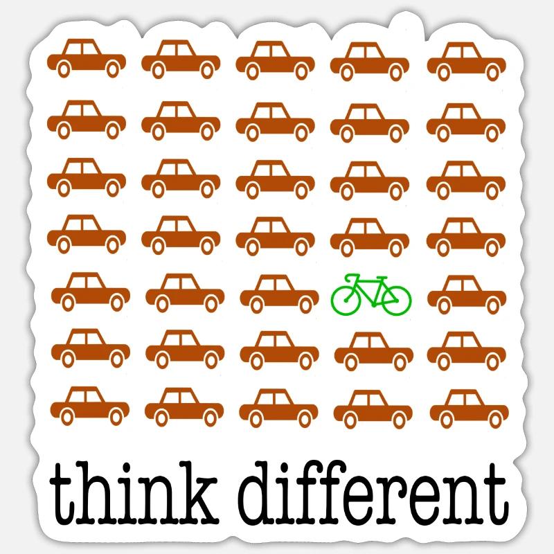 Think different - Sticker Größe S (10 x 10 cm) - Mattweiß