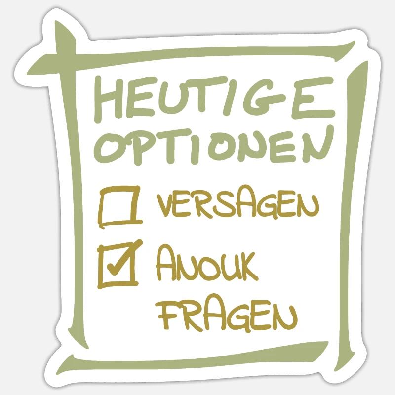 Anouk Fragen Sticker Größe S (10 x 10 cm)