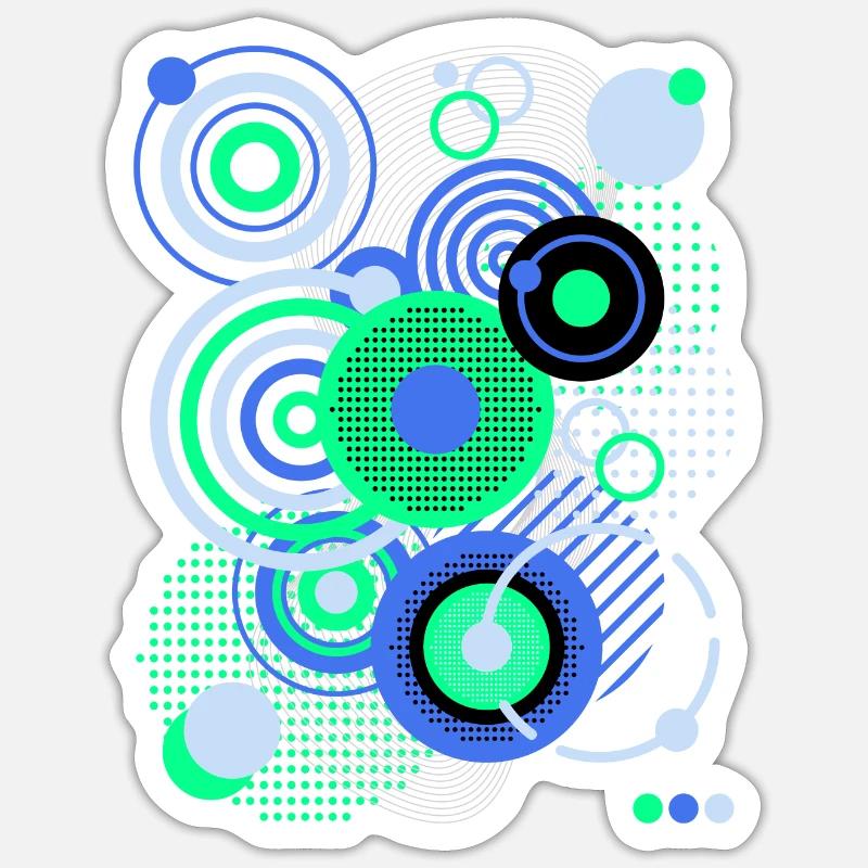 Pattern Colorful Illustration Abstract Art Creative Sticker size S (10 x 10 cm)