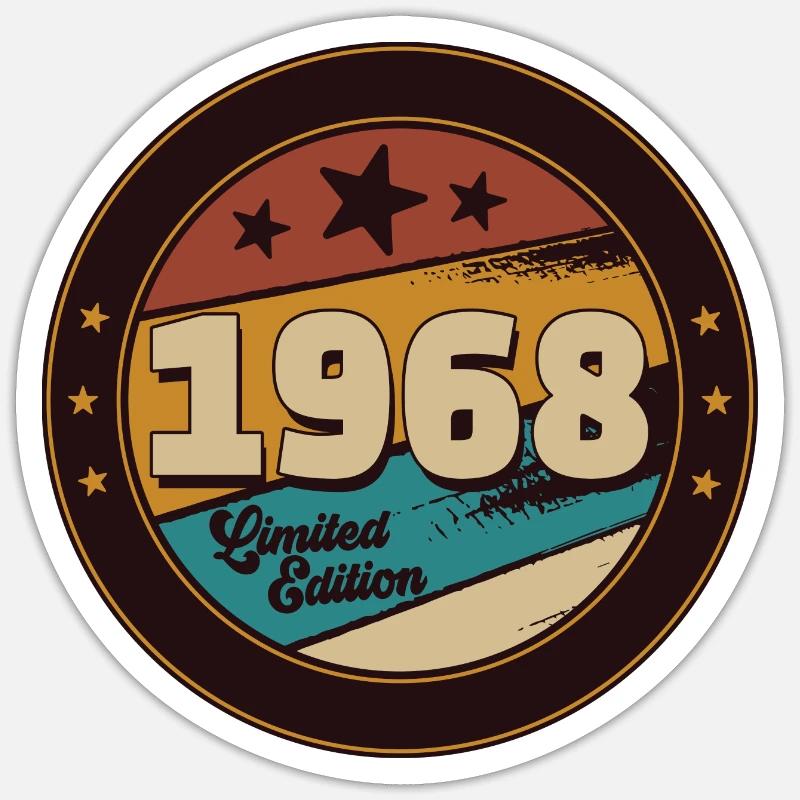 1968 - Sticker Größe S (10 x 10 cm) - Mattweiß