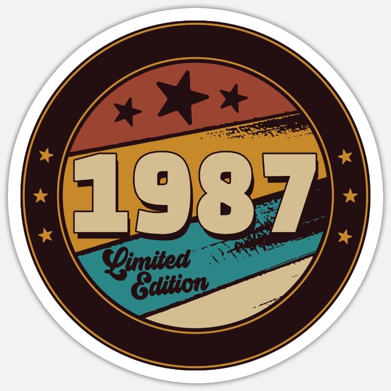 1987 - Sticker taille S (10 x 10 cm) - blanc mat