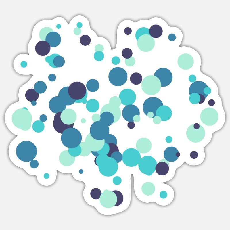Abstract Circles Patterns - Sticker size S (10 x 10 cm) - white matte