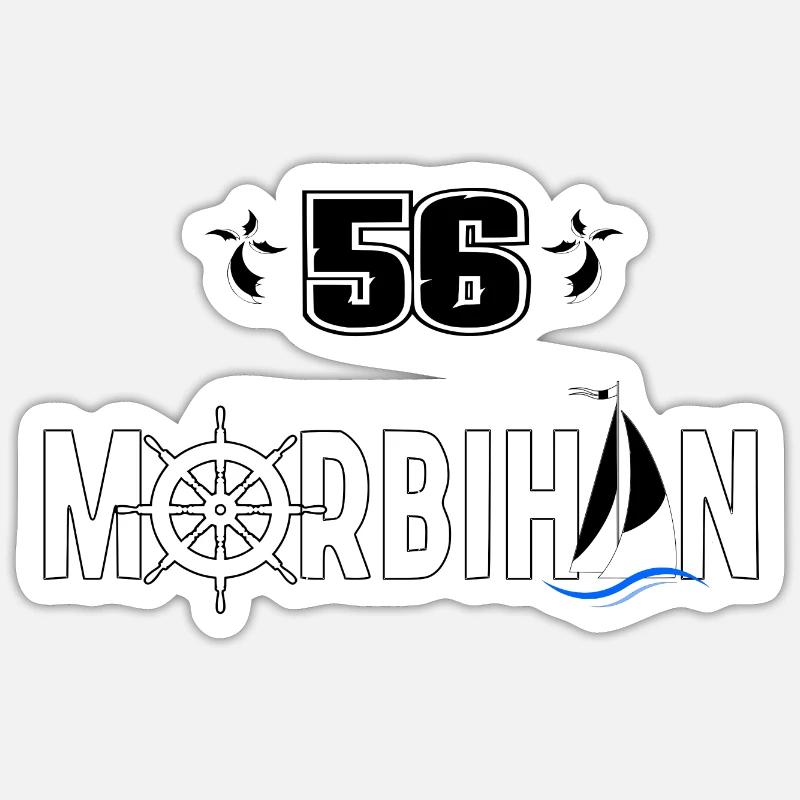 Morbihan - Sticker size S (10 x 10 cm) - white matte