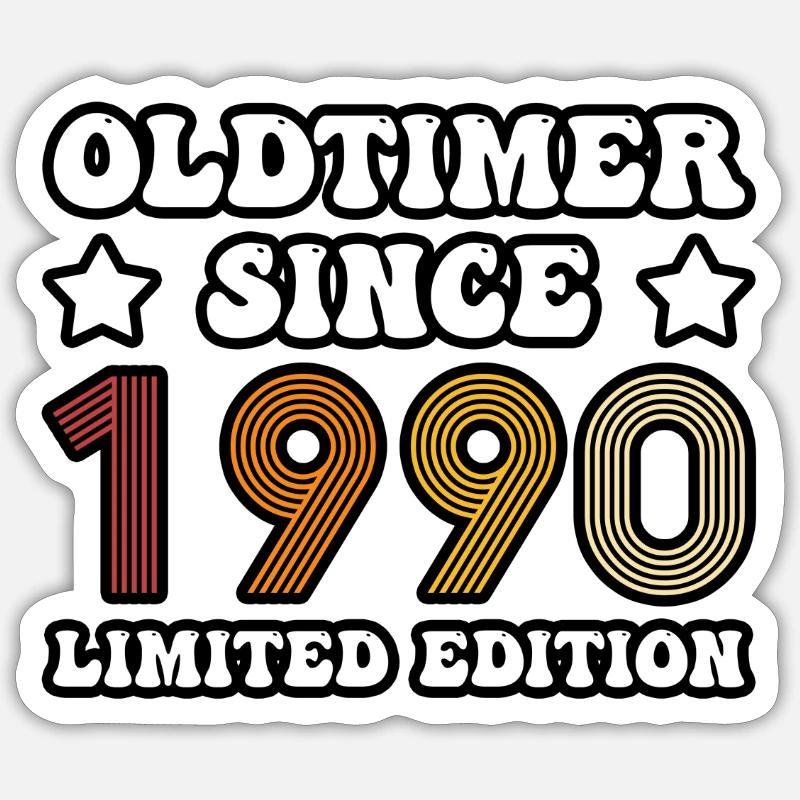 OLDTIMER SEIT 1990 Sticker Größe S (10 x 10 cm)