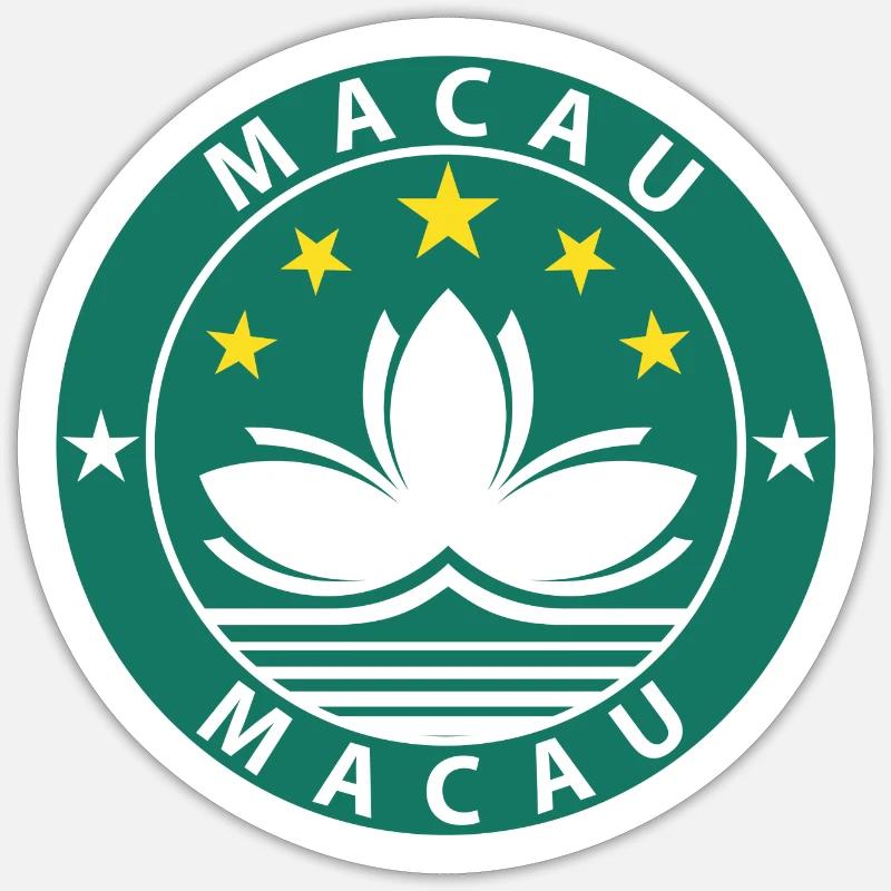 Macao - Sticker taille S (10 x 10 cm) - blanc mat