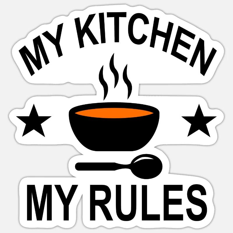 Kitchen - Sticker size S (10 x 10 cm) - white matte