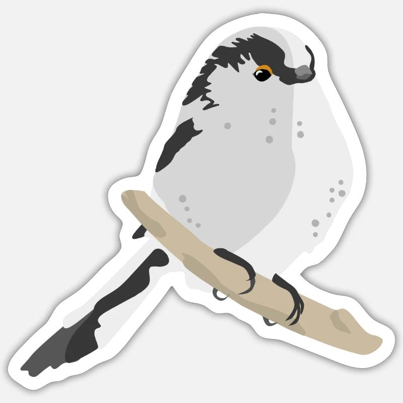 Queue - Sticker taille S (10 x 10 cm) - blanc mat