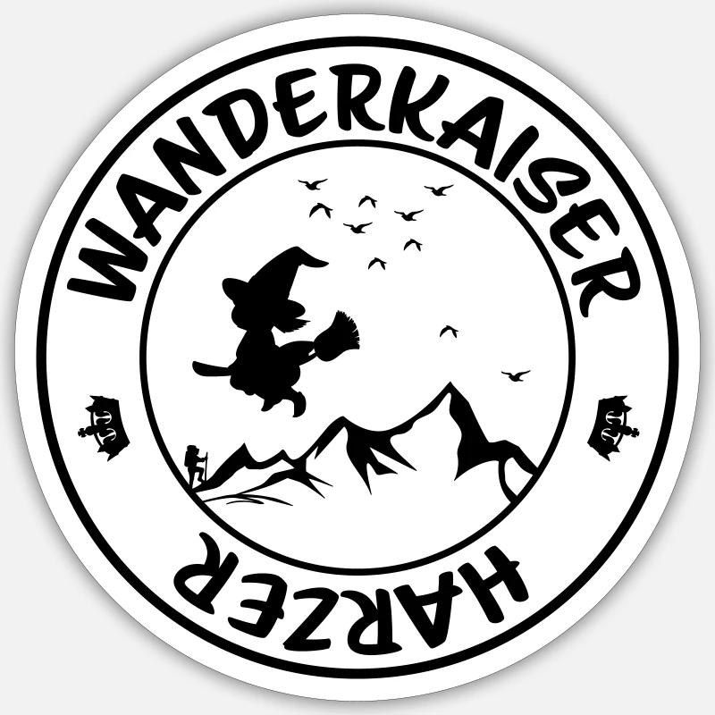 Harzer Wanderkaiser Sticker Größe S (10 x 10 cm)