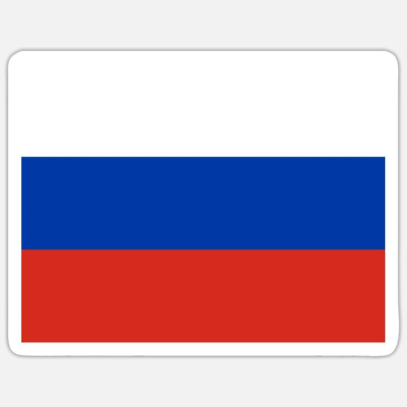 Russie - Sticker taille S (10 x 10 cm) - blanc mat