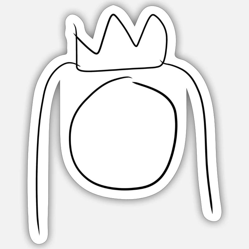 princesse héritière - Sticker taille S (10 x 10 cm) - blanc mat