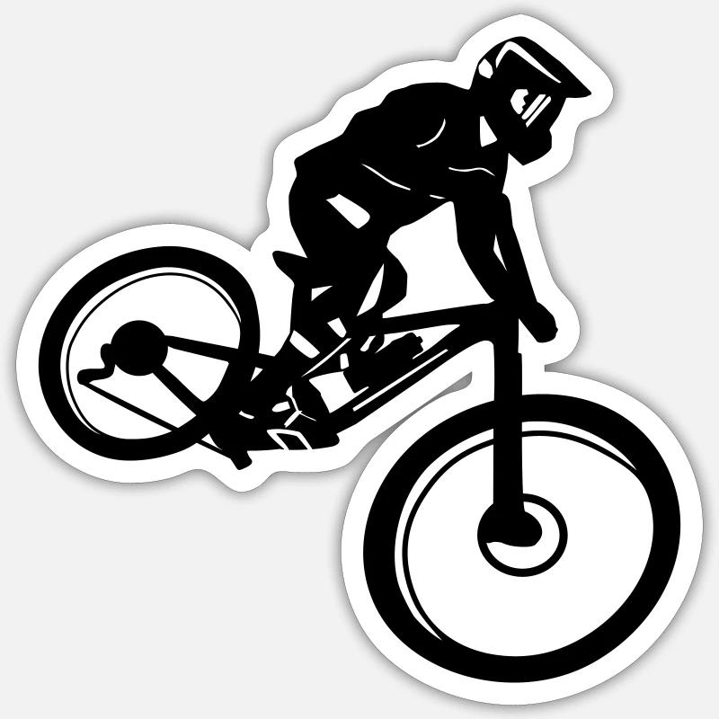 Vélo de descente, cyclisme, VTT Sticker taille S (10 x 10 cm)