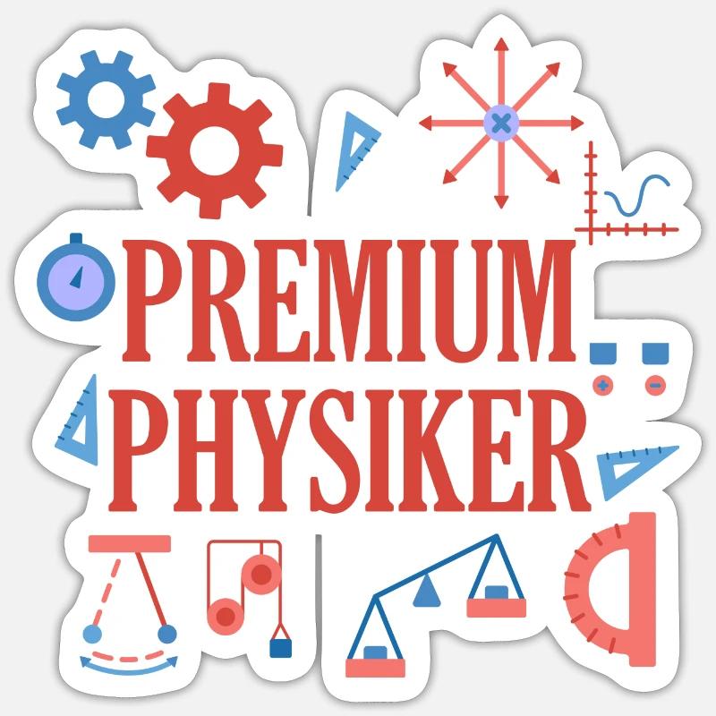 Physik - Sticker Größe S (10 x 10 cm) - Mattweiß