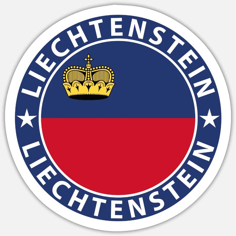 Liechtenstein - Sticker taille S (10 x 10 cm) - blanc mat