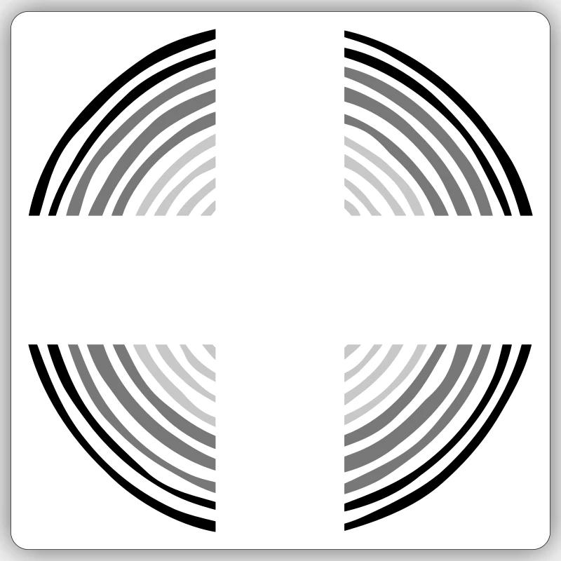 Cross Circle God - Sticker size S (10 x 10 cm) - white matte