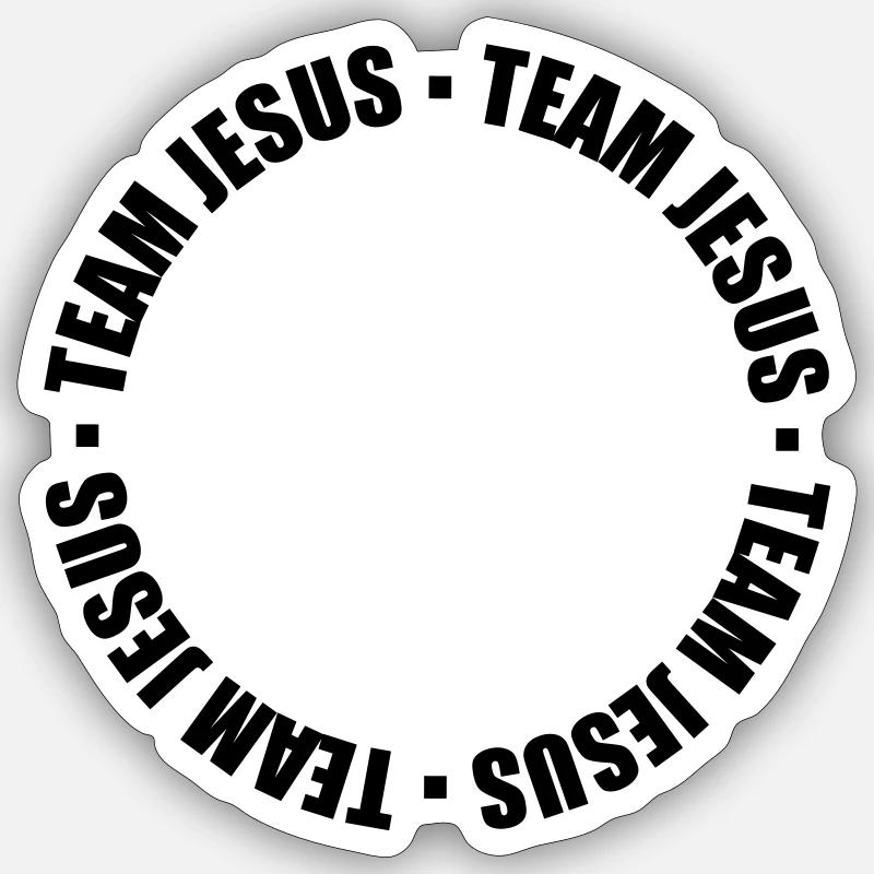 Ring Text Jesus Sticker Größe S (10 x 10 cm)