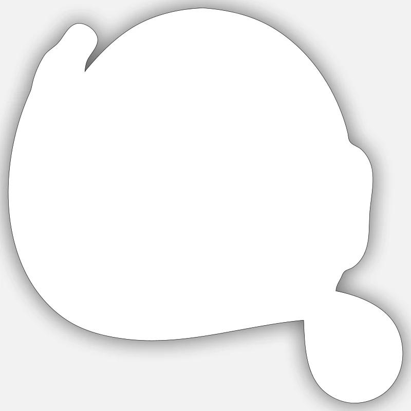 Icône casque - Sticker taille S (10 x 10 cm) - blanc mat