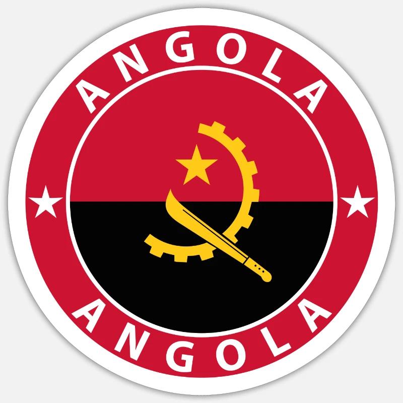 Angola - Sticker Größe S (10 x 10 cm) - Mattweiß
