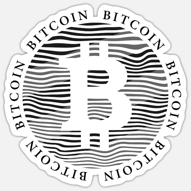 Bitcoin Logo - Krypto Fan - Kryptowährung Bitcoin Sticker Größe S (10 x 10 cm)