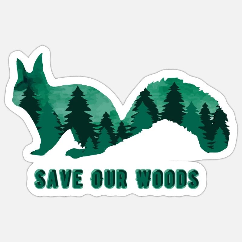 Environmental Protection Squirrel Climate Change Sticker size S (10 x 10 cm)