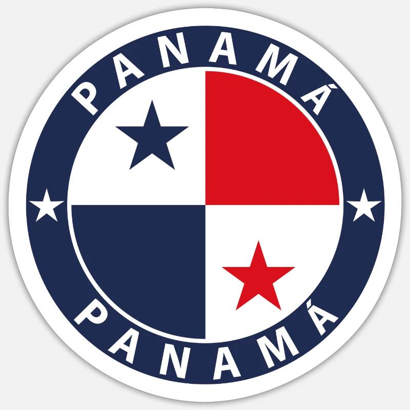 Panama - Sticker taille S (10 x 10 cm) - blanc mat