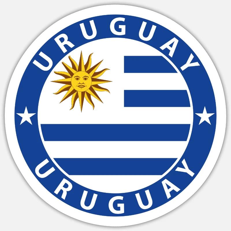 Uruguay - Sticker Größe S (10 x 10 cm) - Mattweiß