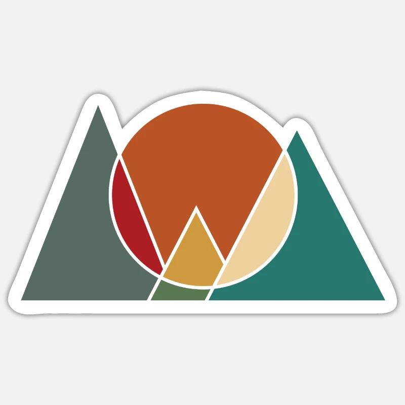 Einzigartige Polygraph Mountains Design A Nice Sticker Größe S (10 x 10 cm)