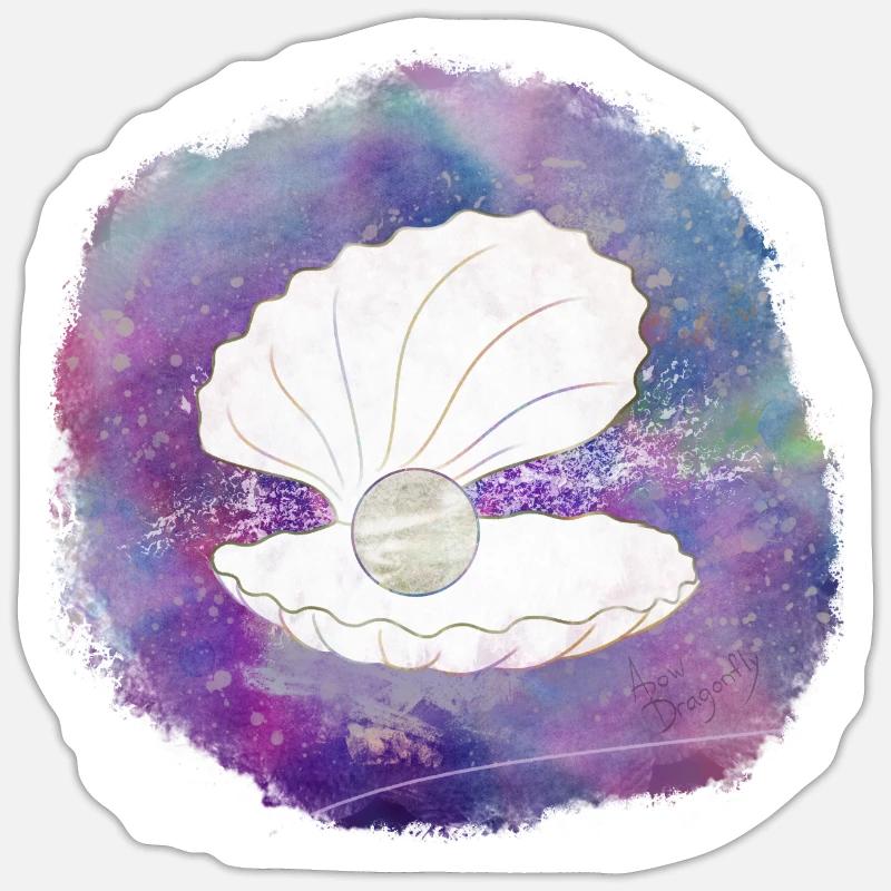 Shell magic pearl Sticker size S (10 x 10 cm)