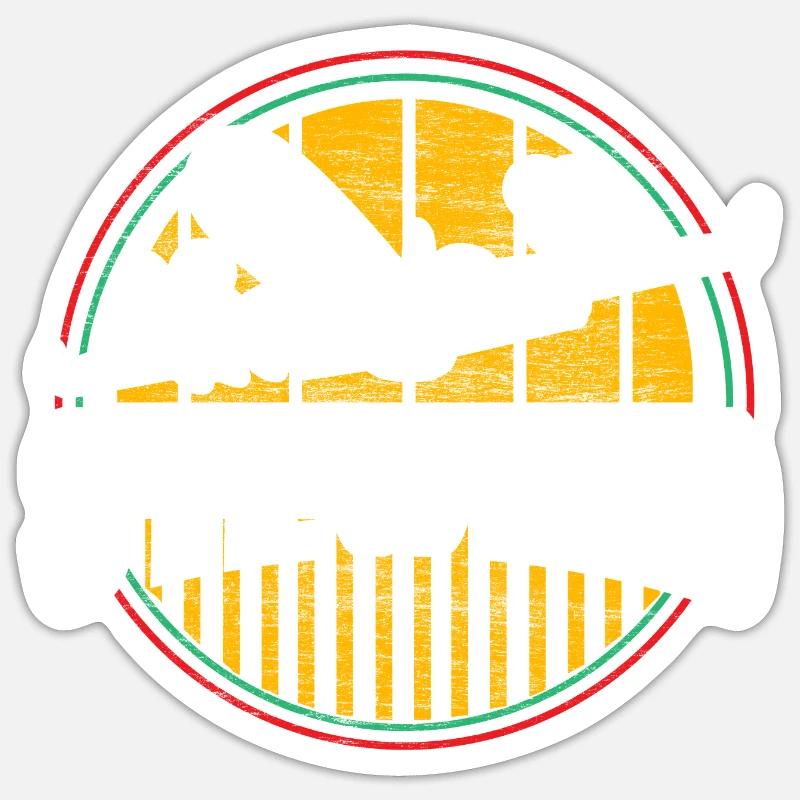 Flight Attendant Man Work Sticker size S (10 x 10 cm)