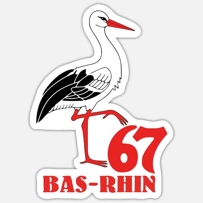 Bas-Rhin - Sticker size S (10 x 10 cm) - white matte