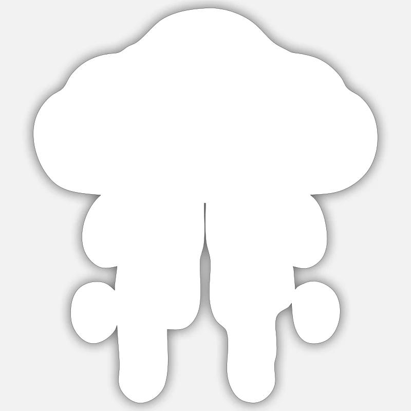 rain cloud Sticker size S (10 x 10 cm)